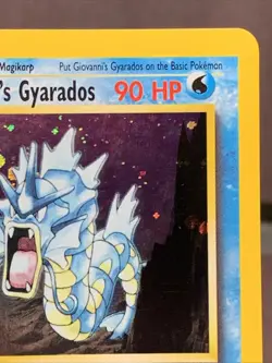 Pokemon TCG Giovanni's Gyarados 5/132 Holo Rare Gym Challenge WOTC VTG Swirl LP+ - Image 3