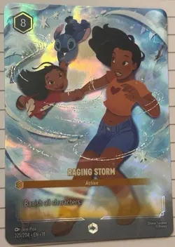 Disney Lorcana TCG Raging Storm 225/204 Enchanted Cold Foil Action Card - Image 1