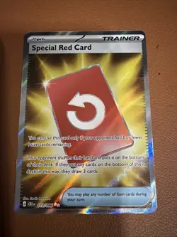 pokemon tcg special red card 113/111 secret rare holo full art english 2017 - Image 1