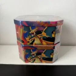 Pokemon Mega Charizard X + Y Mega EX Tins BUNDLE SET OF 2 Tins New/Sealed - Image 2