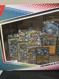 Pokemon Prismatic Evolutions Lucario ex Tyranitar Premium Collection Sam's Club - Image 3