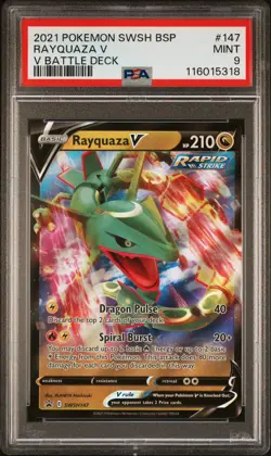 Rayquaza V - SWSH147 - Black Star Promo - Sword & Shield - PSA 9 - Pokemon TCG - Image 1