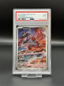 Groudon 199/182 PSA 9 Paradox Rift Pokemon Card - Image 1