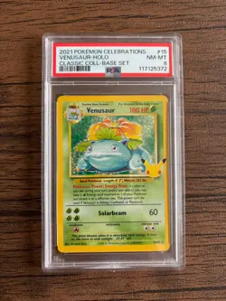 2021 POKEMON CELEBRATIONS CLASSIC COLLECTION #15 VENUSAUR-HOLO PSA 8 - Image 1