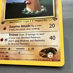 Pokemon Cards: Gym Challenge 1st Edition Common: Brock's Diglett 67/132 - Image 4