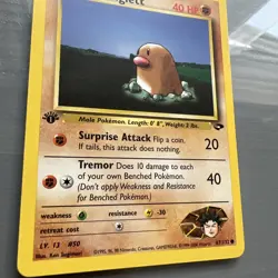 Pokemon Cards: Gym Challenge 1st Edition Common: Brock's Diglett 67/132 - Image 5