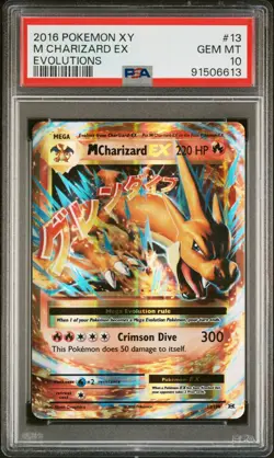 PSA 10 M Charizard EX #13 – 2016 Pokemon XY Evolutions GEM MINT - Image 1