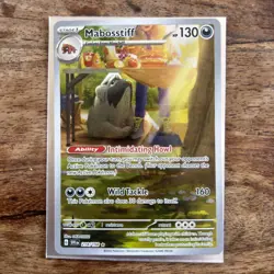 Pokemon TCG Mabosstiff 218/198 Scarlet Violet Base Set Illustration Rare IR - Image 1
