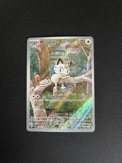 Pokemon TCG Meowth 106/094 Phantasmal Flames Illustration Rare - Image 1