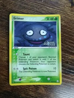 Pokemon Grimer 56/109 EX Team Rocket Returns Reverse Holo Stamped - Image 1