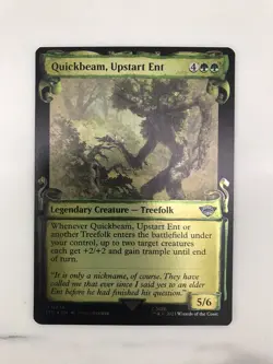 Quickbeam Upstart Ent Foil Scroll Showcase MTG Magic Gathering Card NM Mint LTR - Image 1