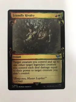 Friendly Rivalry Showcase Scroll MTG Magic the Gathering Card NM Near Mint LTR - Image 1