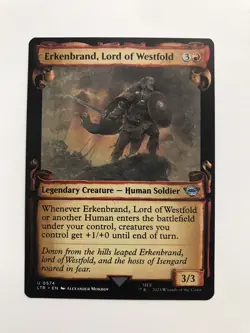 Erkenbrand Lord of Westfold Showcase Scroll MTG Magic Gathering Card NM Mint LTR - Image 1
