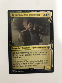 Butterbur Bree Innkeeper Showcase Scroll MTG Magic Gathering Card NM Mint LTR - Image 1