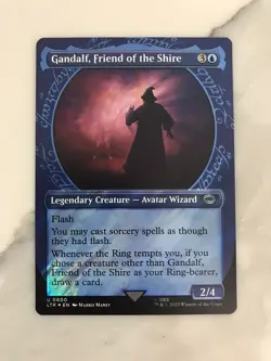Gandalf Friend of the Shire Surge Foil Showcase MTG Magic Gathering Card NM LTR - Image 1