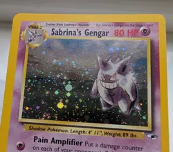 Sabrina's Gengar #14 - Pokemon Gym Heroes - Partial Swirl Holo Unlimited - NM - Image 3