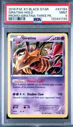 Pokemon XY Black Star Promos Giratina Holo XY184 Giratina Three PSA 9 LOW POP - Image 1