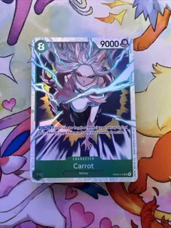 Carrot EB04-013 SR ONE PIECE Tcg Card Game NM GREEN - Image 1