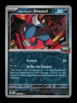 REVERSE HOLO TEAM ROCKET'S SNEASEL RARE 128/182 NM POKEMON - Image 1