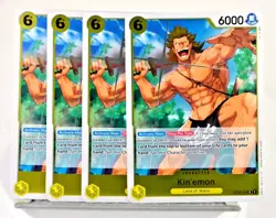 OP04-102 Kin'emon - Rare - Kingdoms of Intrigue One Piece CCG x4 Playset - Image 1