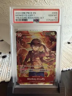 Bandai One Piece Monkey D. Luffy ST10-006 Promo SR Foil EN PSA 10 - Image 1