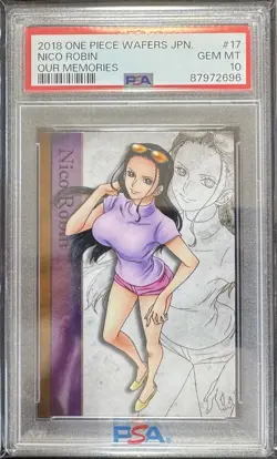2018 One Piece Wafers Japan Nico Robin Our Memories No.17 PSA10 - Image 1