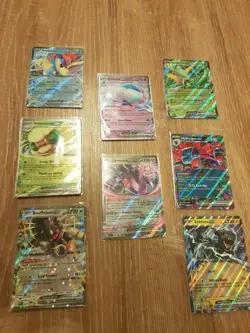 Pokemon TCG Black Bolt White Flare Ex Bundle 8 x Holo Cards Near Mint - Image 1