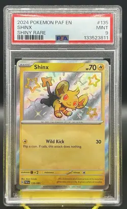 PSA 9 Shinx 135/091 | Shiny Rare Paldean Fates Pokemon Card | MINT | Pop. 97 - Image 1