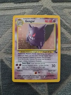 Pokemon TCG Gengar Fossil Holo Card 5/62 Unlimited Rare - Image 1