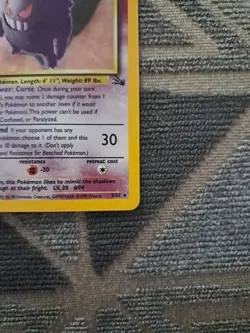 Pokemon TCG Gengar Fossil Holo Card 5/62 Unlimited Rare - Image 4