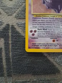 Pokemon TCG Gengar Fossil Holo Card 5/62 Unlimited Rare - Image 5