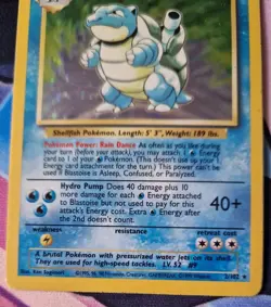 Blastoise 2/102 Holo Rare Base Set Pokemon Card LP Pokemon TCG - Image 5