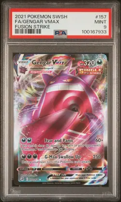 Gengar Vmax Pokemon Sword & Shield Fusion Strike 157/264 PSA 9 - Image 1