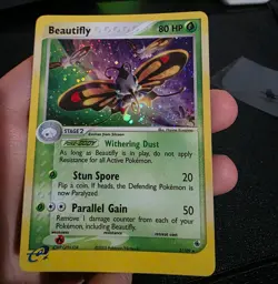Beautifly - EX Ruby & Sapphire 2/109 2003 - E Reader - Pokemon - Holo NM Swirl - Image 3