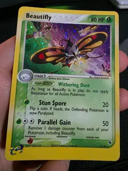 Beautifly - EX Ruby & Sapphire 2/109 2003 - E Reader - Pokemon - Holo NM Swirl - Image 5