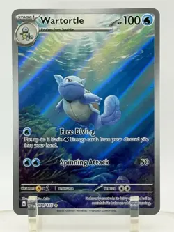 Pokemon TCG Wartortle 171/165 SV 151 Illustration Rare Full Art Holo ENG 2023 - Image 1