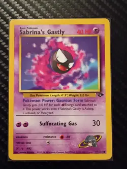 Pokemon TCG Sabrina's Gastly 97/132 Gym Challenge Regular LP - Image 1