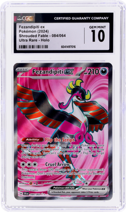 2024 Pokemon Shrouded Fable Fezandipiti Ex Ultra Rare Holo #84 CGC 10 - Image 1