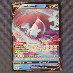 Lumineon V 40/172 - Brilliant Stars - Rare Holo V Pokemon Card - NM - Image 1