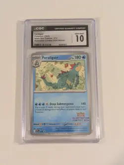 Feraligatr - CGC 10 - Illustration Contest 2024 - 213 Black Star Promo Pokemon - Image 2