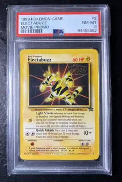 Pokemon TCG Electabuzz #2 Black Star Promo Stamped Movie Release PSA 8 NM-MT - Image 1