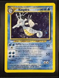 2000 Pokemon Neo Genesis Kingdra 8/111 Holo Rare - Image 1