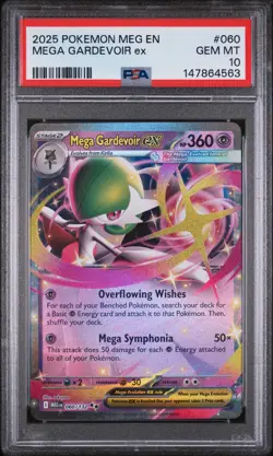 2025 POKEMON MEG EN-MEGA EVOLUTION #060 MEGA GARDEVOIR EX PSA 10 - Image 1