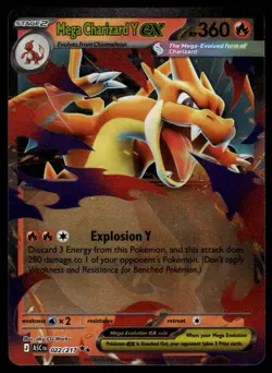 POKEMON MEGA CHARIZARD Y EX ASCENDED HEROES 022/217 DOUBLE RARE NM/M - Image 1