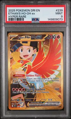 Ethan'S Ho-Oh Ex Hyper Rare Pokemon Dri En-Destined Rivals 239 NM PSA 9 - Image 1