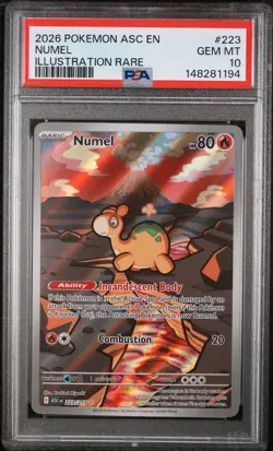 Numel Pokemon Asc En-Ascended Heroes 223 NM PSA 10 - Image 1