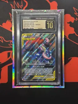Pokemon TCG Greninja & Zoroark GX Unbroken Bonds CGC PRISTINE 10 POP 9 - Image 1