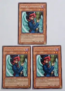 3 x YuGiOh TCG Witch's Apprentice Metal Raiders 1st Edition MRD-121 LP - Image 1
