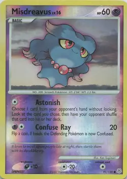Misdreavus [Reverse Holo] #91 Diamond & Pearl Pokemon Card - Image 1