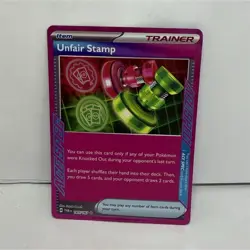 Pokemon Unfair Stamp ACE SPEC Rare Trainer-Item Card Twilight Masquerade - Image 1